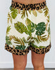 Mixed Print Matching Top & Shorts Set (Reg. & Plus)