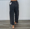 Black Washed Utility Cargo Pocket Pants (Reg.)