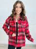 Vibrant Red Plaid Shacket (Reg)