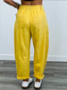 Acid Washed Yellow Denim Barrel Pants (Reg & Plus)