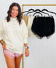 Overlapped Satin Lace Shorts (Reg.)-4 Colors