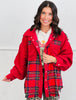 Corduroy & Plaid Color Block Shacket (Reg & Plus)-2 Colors