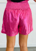 Pink High Waist Shimmer Shorts (Reg. and Plus)