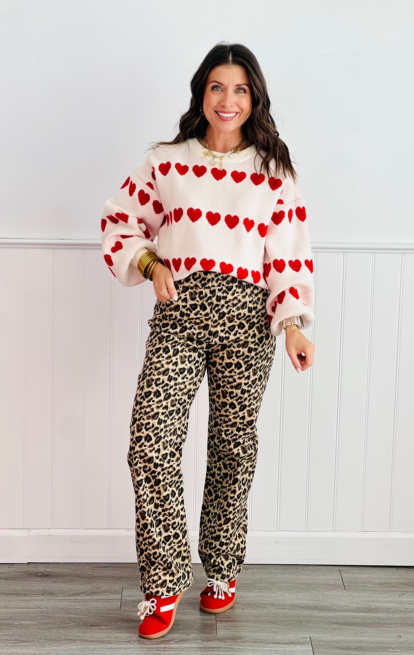 Leopard Pocket Straight Pants (Reg.)