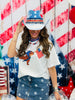 White Patriotic Pup Waffle Tee (Reg & Plus)