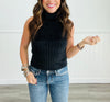 Sleeveless Knit Turtleneck Top (Reg) - 2 Colors