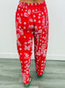 Red Bandana Print Utility Barrel Pants (Reg.)
