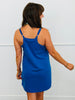 Deep Blue THE RAY Techno Cupro Strappy Mini Skort Dress (Reg.)