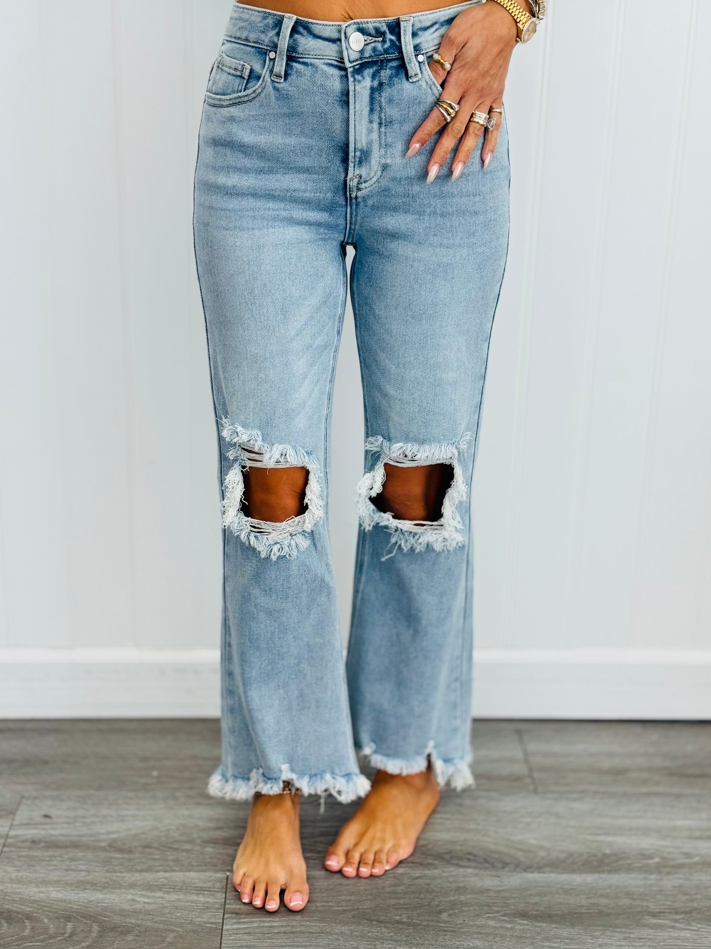 Risen Light Ready For Anything Crop Jeans  (Reg & Plus)