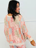 Blush Floral Patchwork Sweatshirt Top (Reg. & Plus)