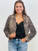Leopard Print Twill Moto Jacket (Reg & Plus)