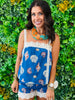 Royal Seashell Print Lace Trim Top (Reg.)