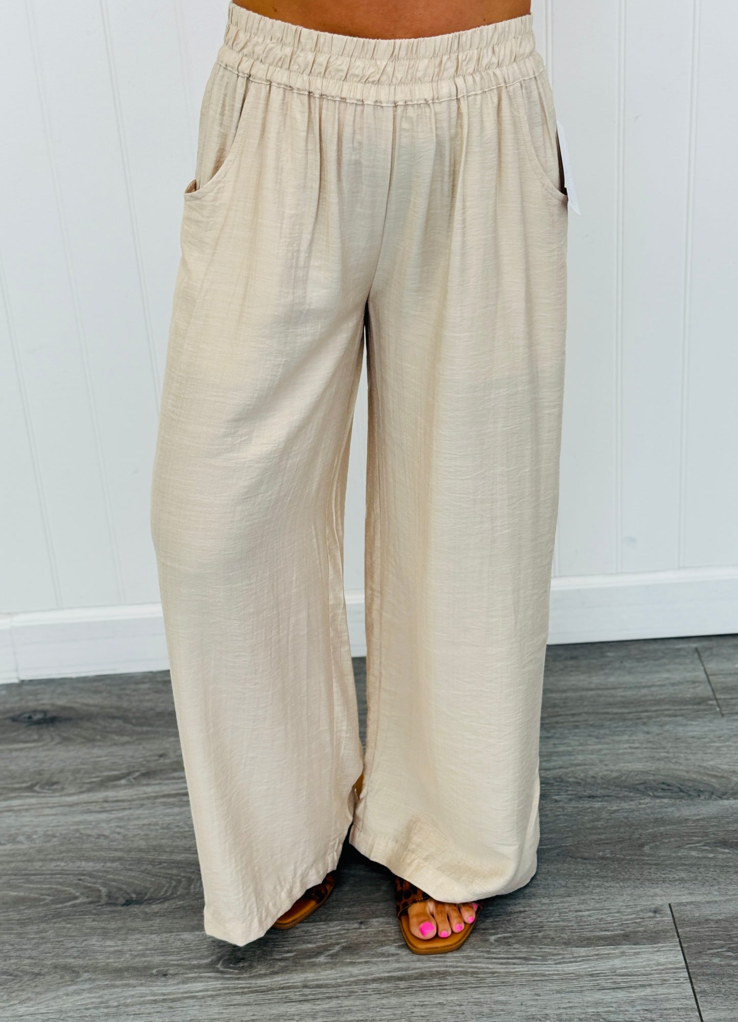 Wide Leg Pull On Pants (Reg & Plus) 4 Colors