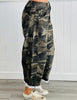 Camo Barrel Wide Leg Pants (Reg. and Plus)