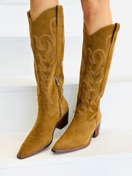 Brown Suede Good Will Come Boots