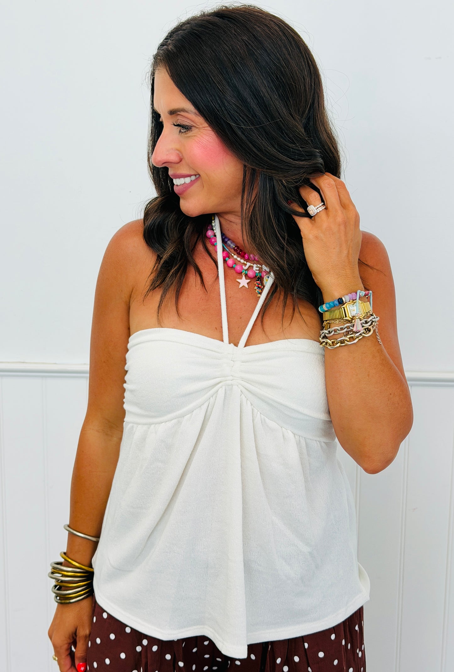 Pristine Neck Tie Top (Reg.)