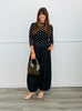 Black Polka Dot LS Mesh Top (Reg. and Plus)