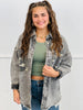 Camo Denim Button Down Shacket (Reg.)