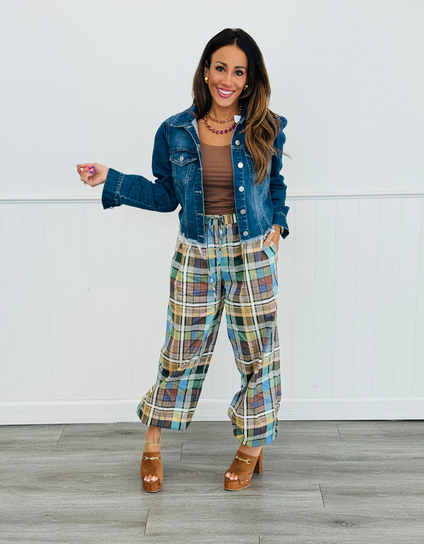 Yellow Combo Easy Does It Plaid Pants (Reg.)