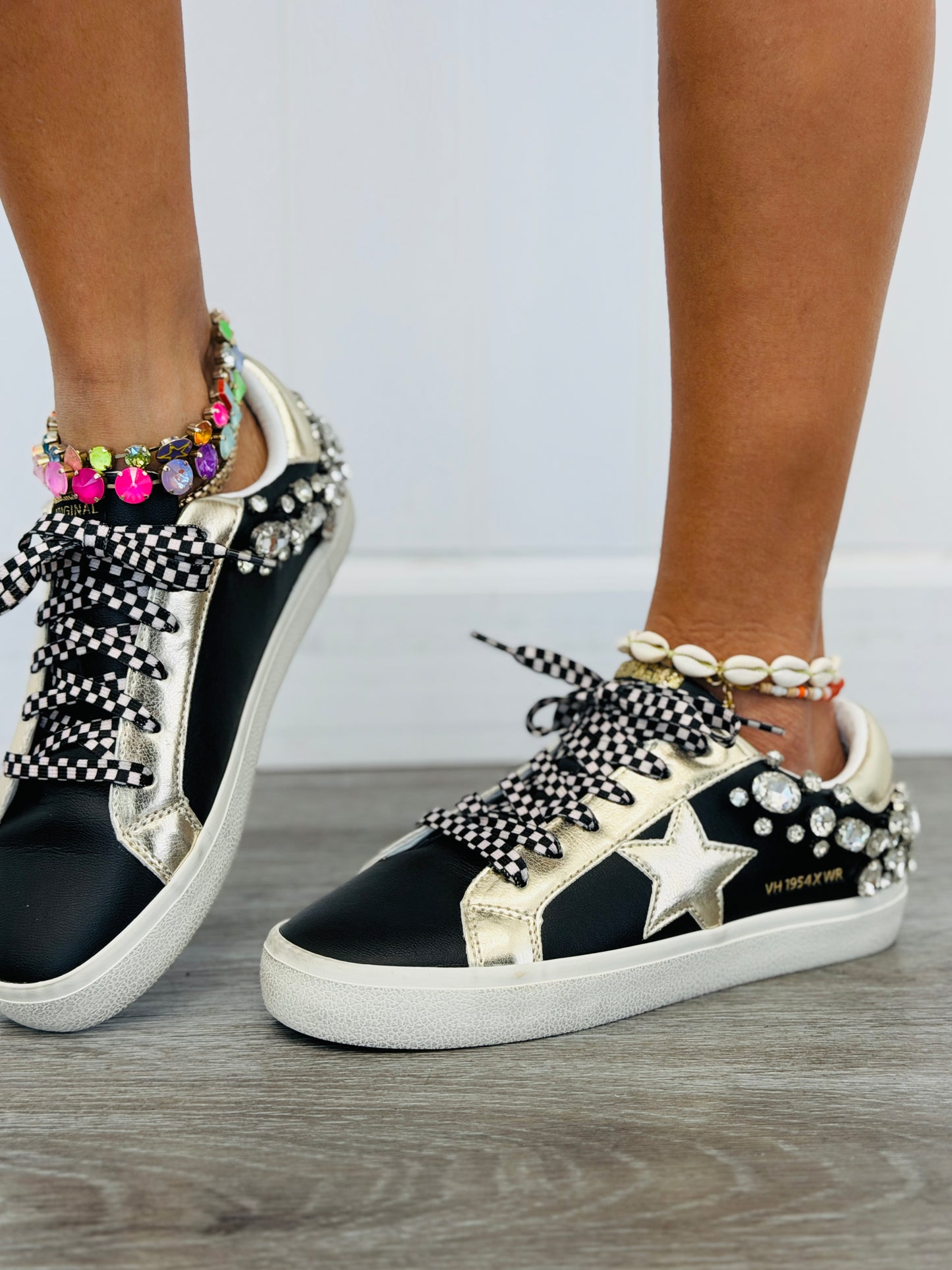 VH x WR Black Born To Shine Crystal Sneakers