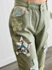 POL Olive Quilted Star Patches Pants (Reg)