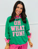 Green Oh What Fun Mock Neck Top (Reg. and Plus)