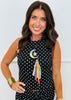 Black/White Polka Dot Tank Top (Reg.)