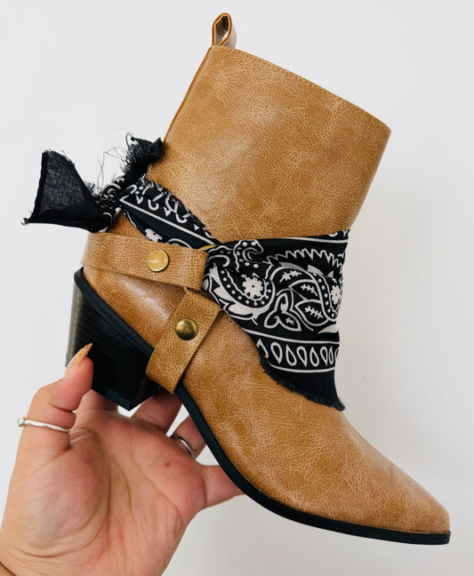 Tan Rebel Spirit Bandana Booties