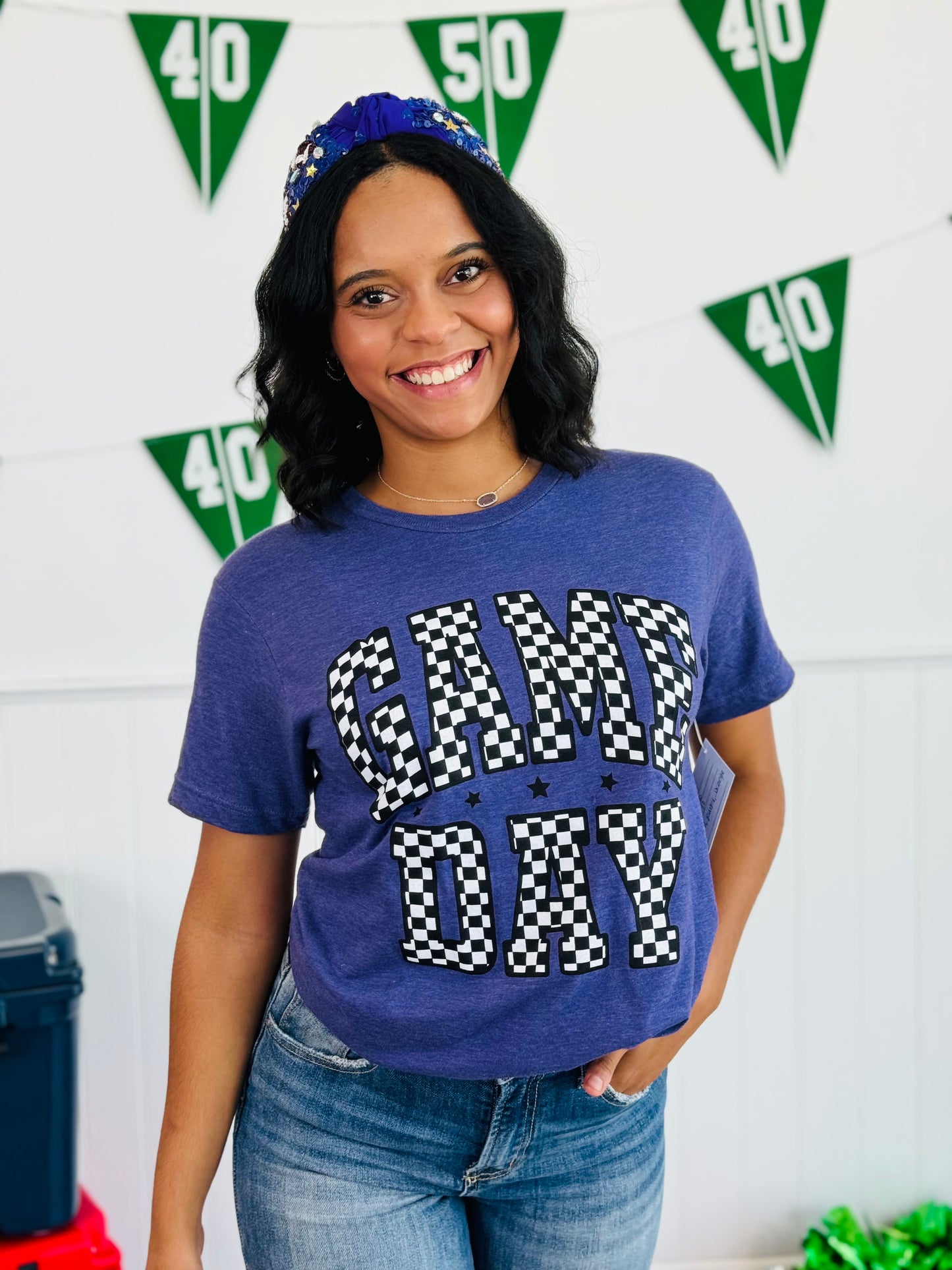 Checkered Game Day Tee - 8 Colors