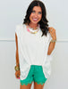 Asymmetric Ruched Hem Top (One Size) - 2 Colors