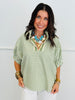 Gingham Dolman Sleeve Blouse (Reg & Plus)-2 Colors