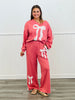Salmon Pink Laser Cut Embroidered Sweatshirt (Reg.)
