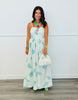 Ivory/Green Seashell Print Maxi Dress (Reg.)