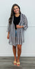 Black/White Knit Patterned Cardigan (One Size & Plus)
