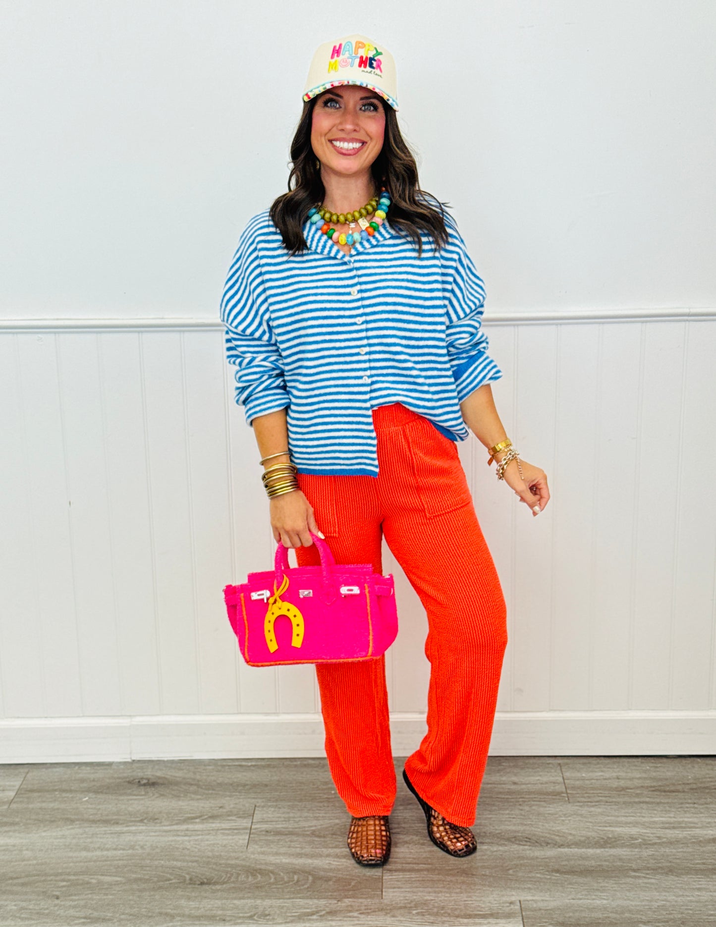 Blue Striped Gigi Cardigan (Reg.)