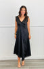 Black Satin Lace Midi Dress (Reg.)