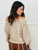 Taupe Boat Neck Sweater (Reg. and Plus)