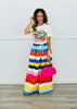 Multi Color Block Palazzo Pants (One Size)