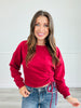 Fleece Side Cinch Top (Reg)-2 Colors