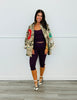 Beet Ribbed Tank Top & Capri Pants Set (Reg.)
