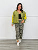 Olive Smiling Sleeves Puffer Jacket (Reg.)