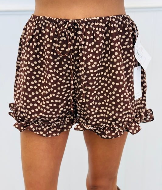 Brown/Beige Dotted Shorts (Reg.)