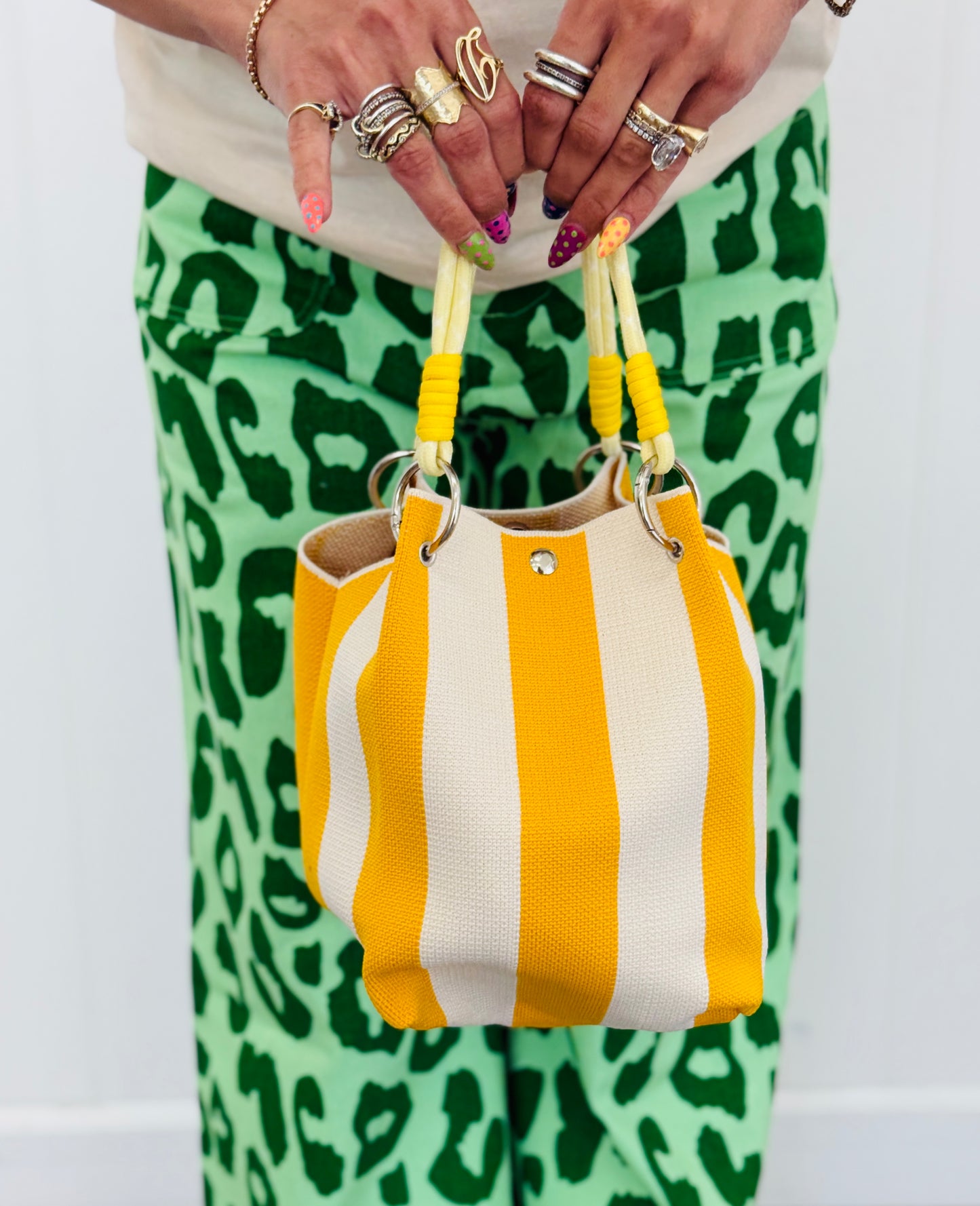 The Madison Stripe Bucket Hand Bag (4 Colors)