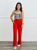 Red Modal Wide Leg Pants (Reg. and Plus)