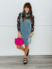 Polka Dot Mesh Long Sleeve Top (Reg.) - 3 Colors
