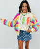 Rainbow Striped Sweater Cardigan (Reg & Plus)