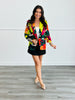 Black Multi Bold Floral Blazer (Reg & Plus)