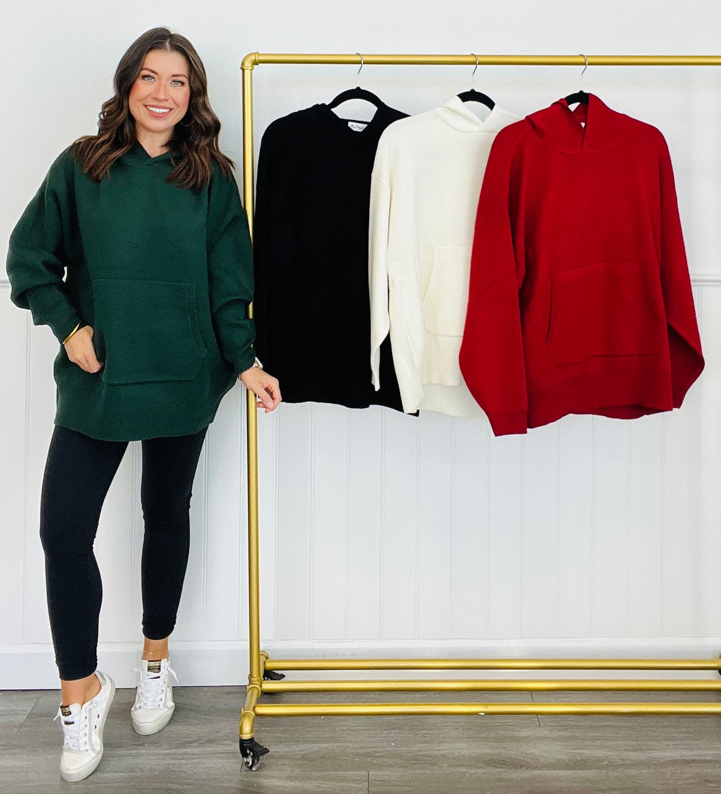 Oversized Hoodie Sweater Top (Reg)-4 Colors