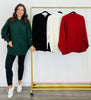 Oversized Hoodie Sweater Top (Reg)-4 Colors