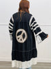 POL Black Peace In Motion Crochet Longline Cardigan (Reg.)